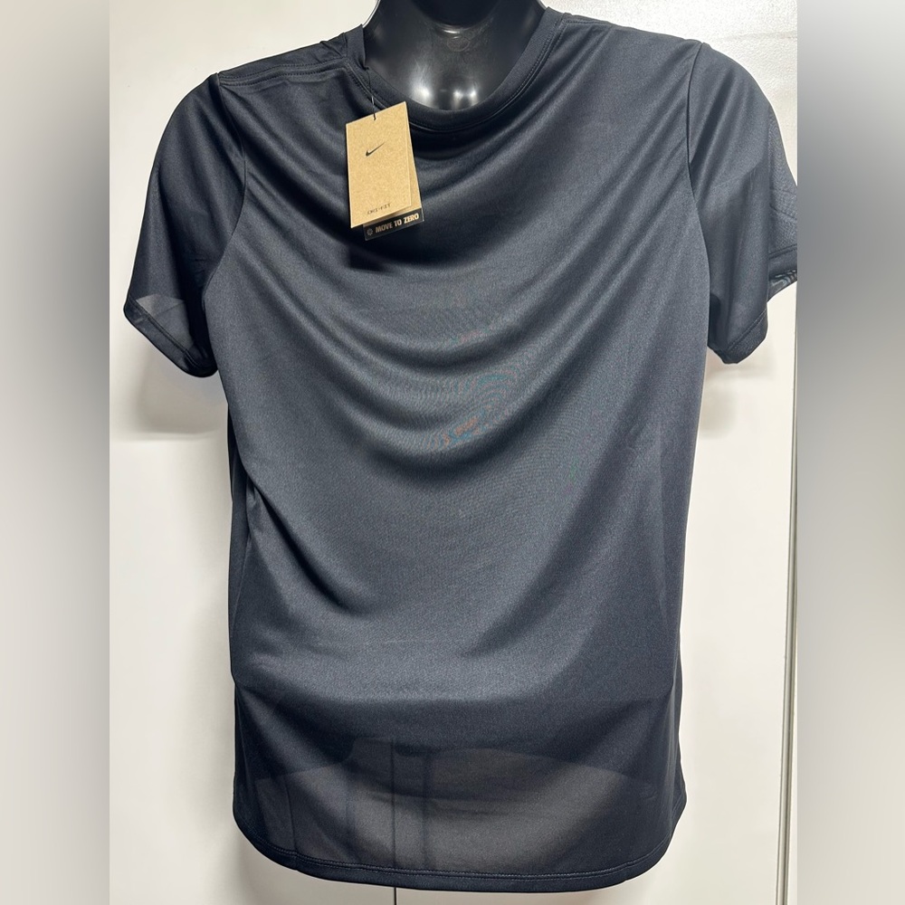 Nike Women's Drifit Poly Black Training Top NWT - Picture 3 of 9